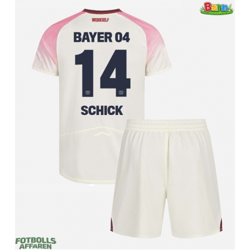 Bayer Leverkusen Patrik Schick #14 Bortaställ Barn 2025-26 Kortärmad (+ Korta byxor)